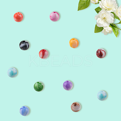550Pcs 11 Colors Opaque Acrylic Beads SACR-PA0001-05-1