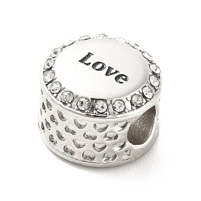 304 Stainless Steel European Beads STAS-D180-01P-1