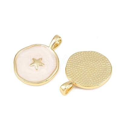 Brass Enamel Pendants KK-Q283-057G-NR-1
