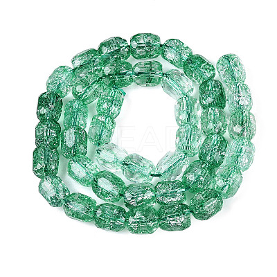 Transparent Crackle Glass Beads Strands GLAA-Q108-04A-04-1