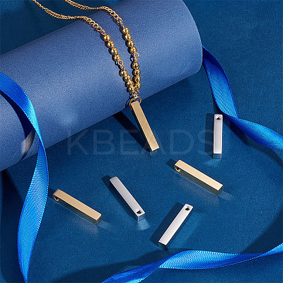 8Pcs 2 Colors 304 Stainless Steel Pendants FIND-UN0004-05-1