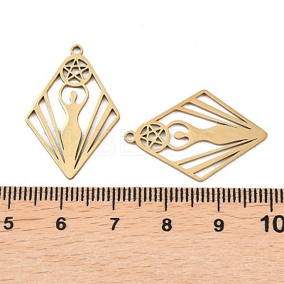 201 Stainless Steel Pendants STAS-I364-05G-1