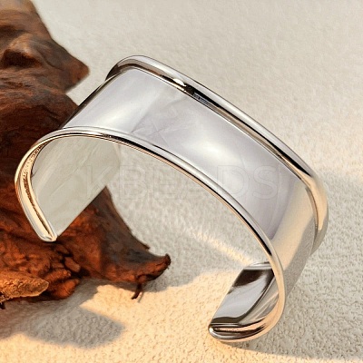 304 Stainless Steel Cuff Bangles BJEW-Z127-01P-1