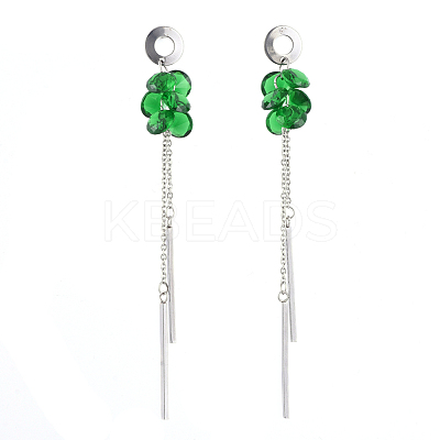 304 Stainless Steel Dangle Stud Earring EJEW-JE04140-01-1