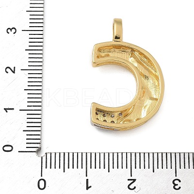 Brass Micro Pave Cubic Zirconia Pendants KK-B126-02G-C-1