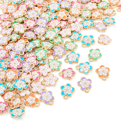 108Pcs 6 Colors Alloy Enamel Pendants FIND-TA0006-62-1