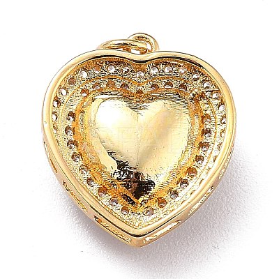 Eco-Friendly Brass Micro Pave Cubic Zirconia Pendants ZIRC-H122-03G-01-1