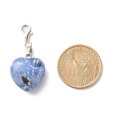 Natural Sodalite Pendants HJEW-JM00581-1