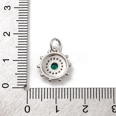 Brass Micro Pave Cubic Zirconia Charms KK-U033-22P-03-1