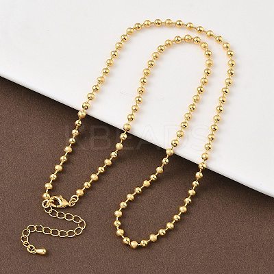 Brass Ball Chain Necklaces for Women NJEW-B148-01B-G-1
