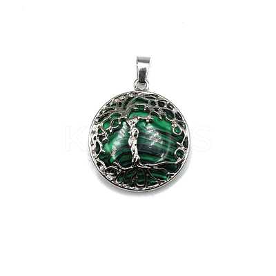 Synthetic Malachite Pendants FIND-PW0025-04V-1