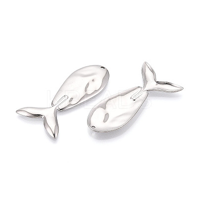 304 Stainless Steel Whale Big Pendants STAS-T069-16P-1