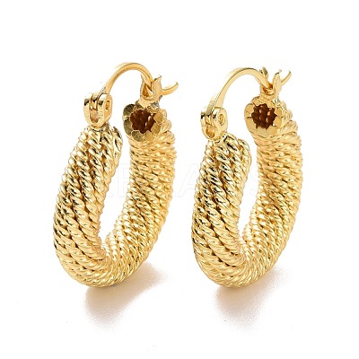 Brass Chunky Hoop Earrings for Women EJEW-A072-21LG-1