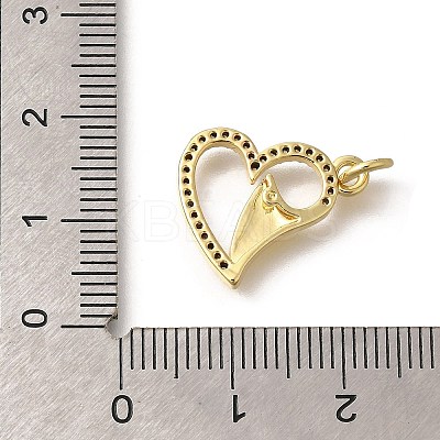 Brass Micro Pave Clear Cubic Zirconia Pendants KK-M297-19G-1