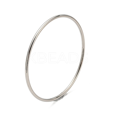 Non-Tarnish 304 Stainless Steel Simple Plain Bangle for Women BJEW-F461-01C-P-1