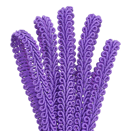 Polyester Braided Lace Trim OCOR-WH0110-14A-1