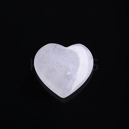 Natural Quartz Crystal Love Heart Stone PW-WG32553-08-1