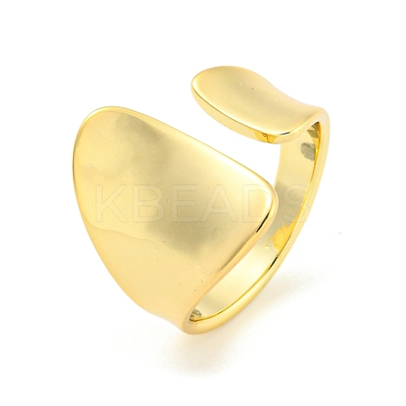 Brass Open Cuff Ring for Women LS-AJEW-U003-07G-1