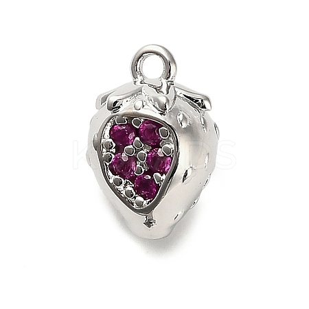 Brass Micro Pave Cubic Zirconia Pendants KK-L229-001P-05-1