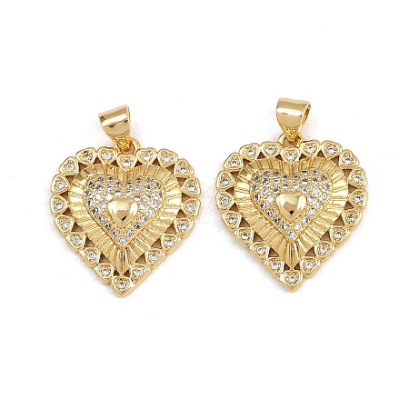 Brass Micro Pave Cubic Zirconia Pendants ZIRC-I367-07G-09-1