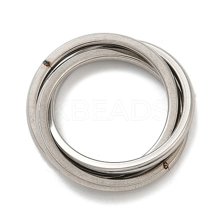 201 Stainless Steel Trinity Interlocking Ring Finger Rings FS-WG6776A-04-1