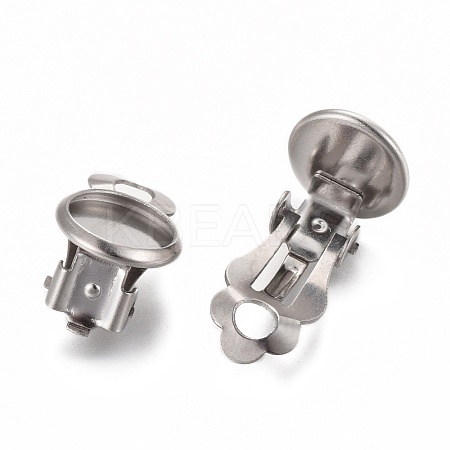 Tarnish Resistant 304 Stainless Steel Clip-on Earring Setting STAS-P249-23C-P-1
