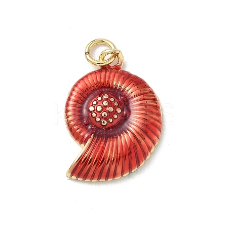 Sea Animals Brass Enamel Pendants KK-B155-02C-02G-1