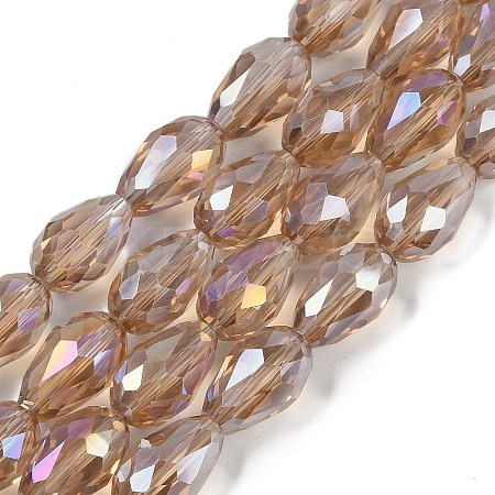 Transparent Electroplate Glass Beads Strands EGLA-N013-T4mm-B23-1