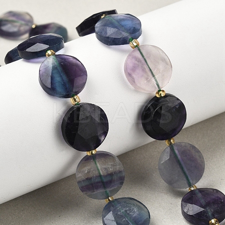 Natural Colorful Fluorite Beads Strands G-C116-A172-03-1