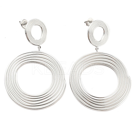 Non-Tarnish 304 Stainless Steel Stud Earrings EJEW-C067-22P-1