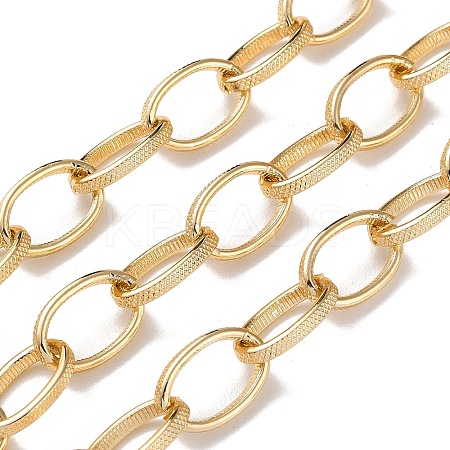 Oxidation Aluminum Textured Oval Link Chains CHA-E003-02G-1