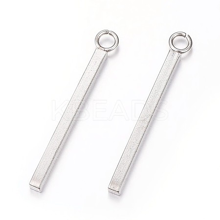 Tarnish Resistant 304 Stainless Steel Bar Pendants X-STAS-P186-05P-18mm-1