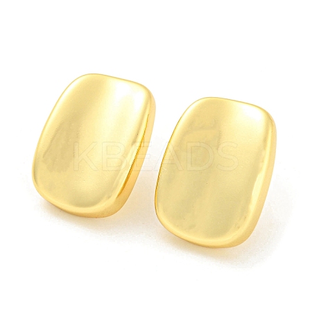 Rack Plating Brass Rectangle Stud Earrings EJEW-K263-23G-1