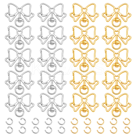 20Pcs 2 Colors Zinc Alloy Swivel Lobster Clasps FIND-NB0006-26-1