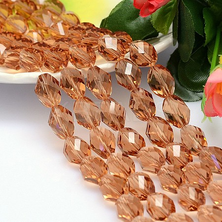 Faceted Polyhedron K9 Glass G-M190-11x8mm-18A-1