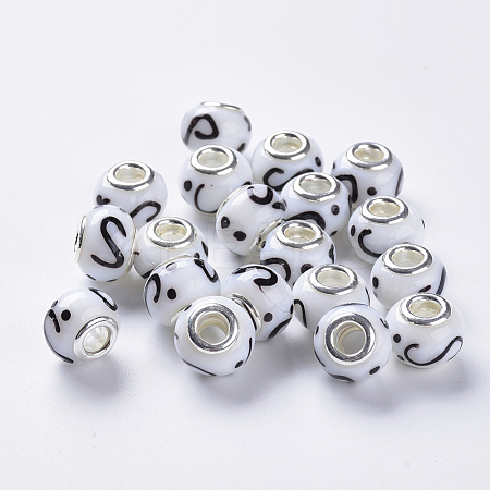 Handmade Lampwork European Beads LAMP-S193-008B-1