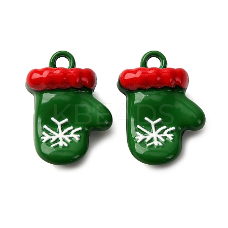 Christmas Themes Baking Paint Alloy Pendants LS-FIND-G097-02F-1
