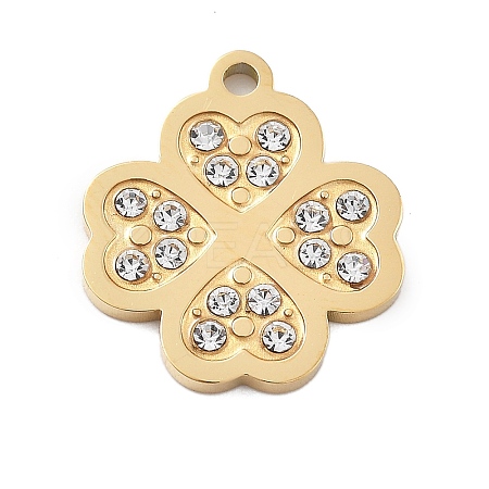 304 Stainless Steel Rhinstones Pendants STAS-I327-16G-1