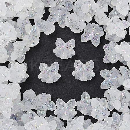 Frosted Transparent Acrylic Beads X1-OACR-P029-18B-05-1