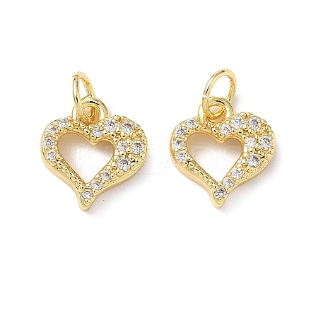 Brass Micro Pave Cubic Zirconia Pendants KK-I379-15G-01-1