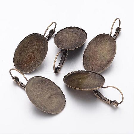 Brass Leverback Earring Findings KK-A024-AB-1