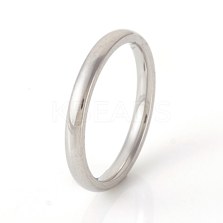 Tarnish Resistant 201 Stainless Steel Plain Band Rings LS-RJEW-G107-2mm-4-P-1