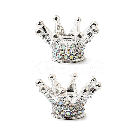 Alloy Rhinestone Crown Beads FIND-NH0001-19S-1