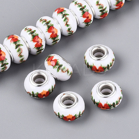 Opaque Resin European Beads RPDL-T004-01F-1