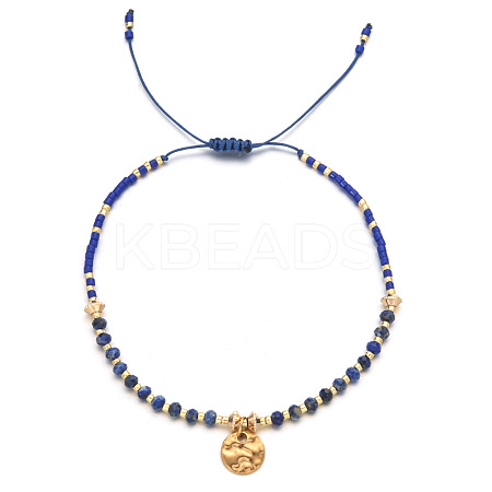 Natural Peridot Braided Bead Bracelet FR2657-12-1
