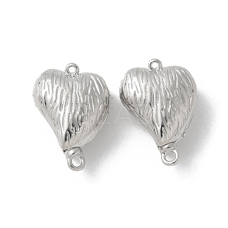 Brass Heart Box Clasps KK-U052-29P-1