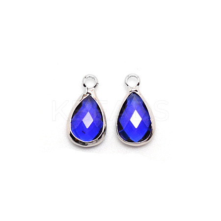 Faceted Glass Pendants FIND-WH0097-40L-1