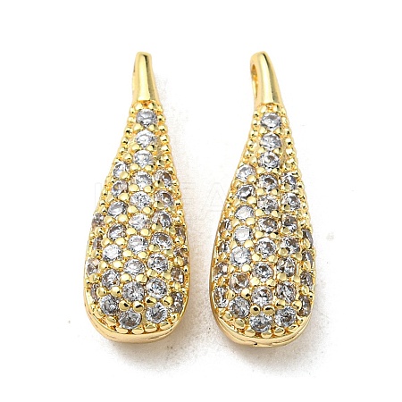 Brass Micro Pave Cubic Zirconia Pendants KK-H460-08G-1