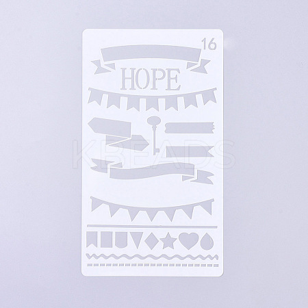 Plastic Reusable Drawing Painting Stencils Templates DIY-G027-G16-1