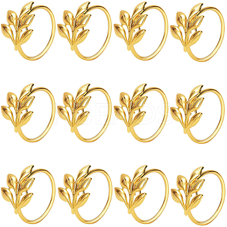 Christmas Theme Alloy Napkin Rings AJEW-WH20020-134B-G-1
